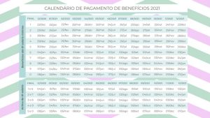 Calendário INSS 2021 - Blog Nith Treinamentos